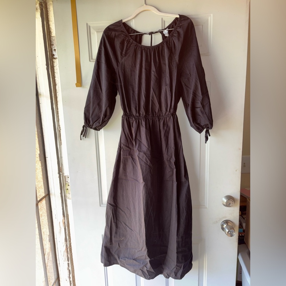 & Other Stories Stockholm Atelier black open back dress size 2